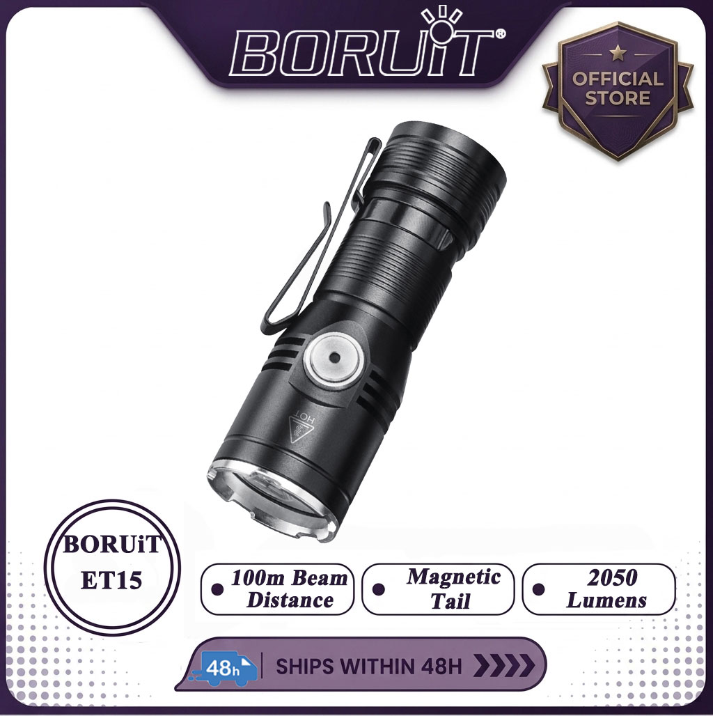 Outdoor Hunting Bike - BORUiT 2050LM 100M Lanterna Magnética Mini