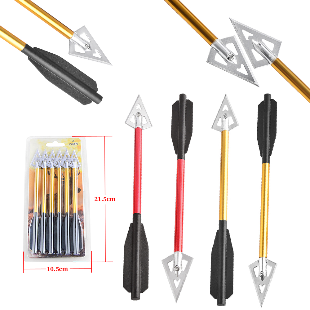 Crossbow Bolt Broadhead - 6/12 pçs seta curta parafusos de