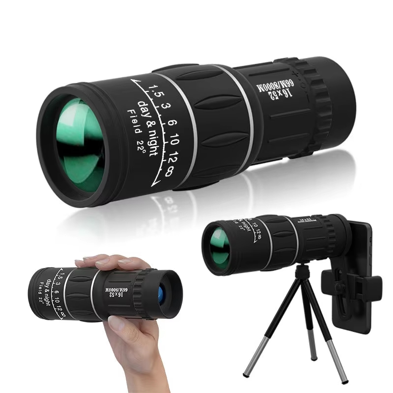 Outdoor Hunting Photography - Telescópio monocular 16x52, foco duplo, grande