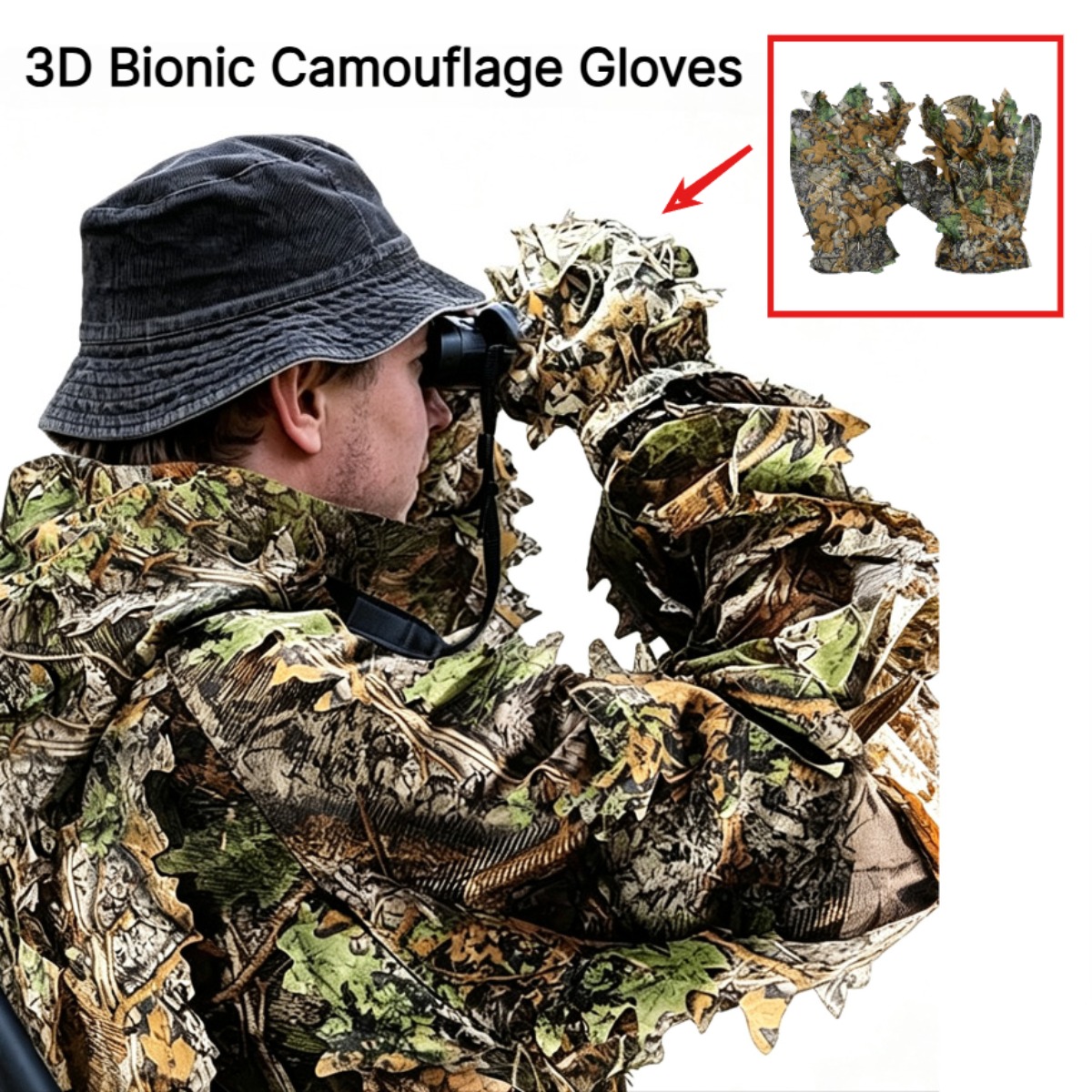Outdoor Hunting Photography - Luvas de Caça 3D Camufladas com
