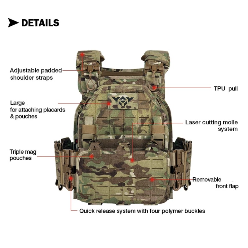 Colete Tático YAKEDA 6094, des - Hunting Outdoor Gear avaliação e preço
