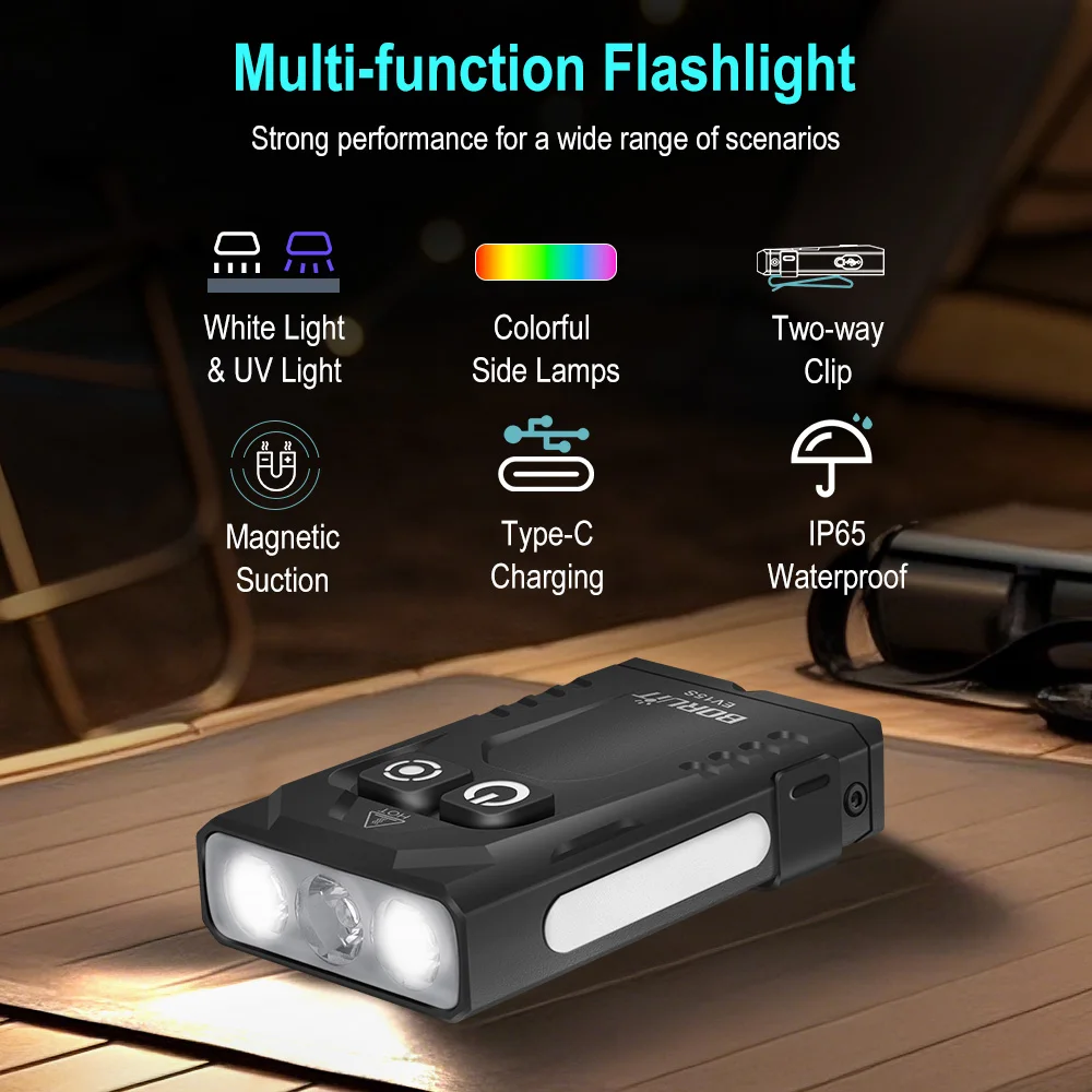 BORUiT EV15S Mini Lanterna LED - Outdoor Hunting Bike avaliação e preço