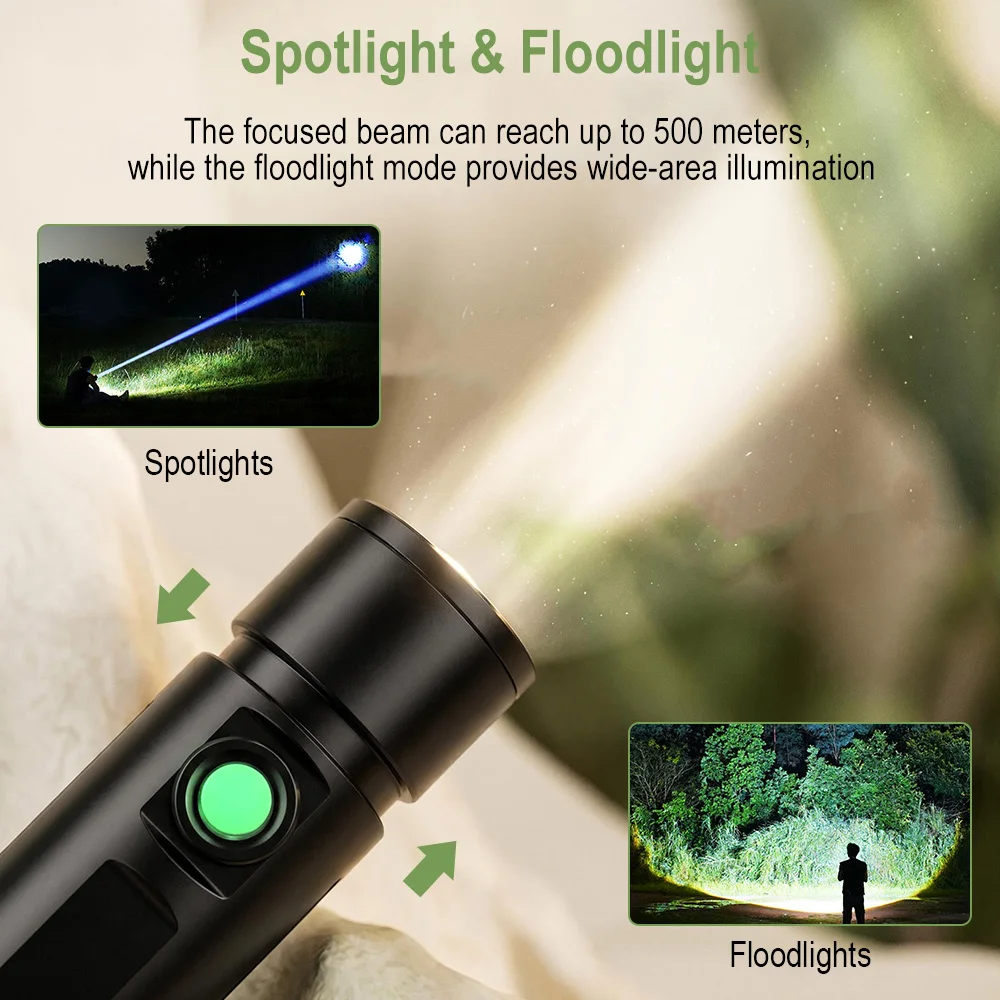 Lanterna LED BORUiT 300LM 500M - Outdoor Hunting Bike avaliação e preço