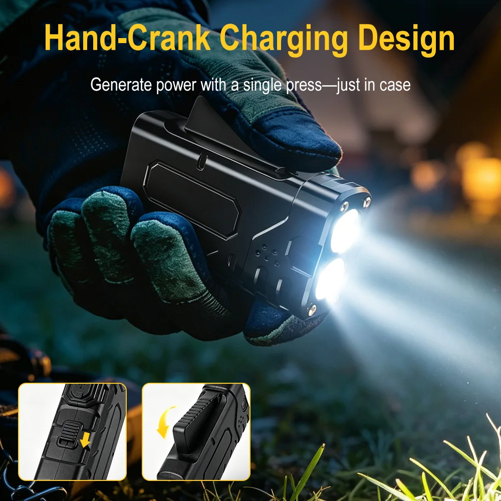 Lanterna LED EDC com Manivela  - Outdoor Hunting Bike avaliação e preço