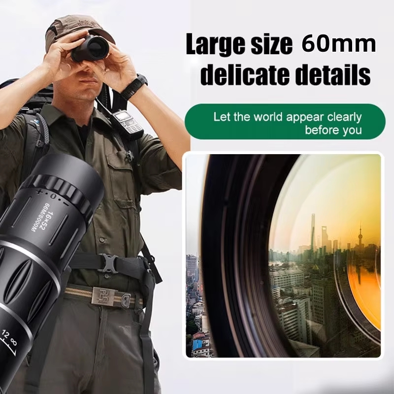 Telescópio monocular 16x52, fo - Outdoor Hunting Photography avaliação e preço