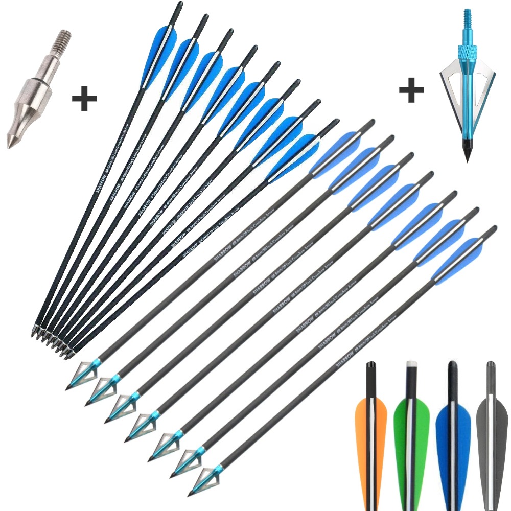 6/12 pçs 16/17/18/20/21/22 Pol - Crossbow Bolt Broadhead avaliação e preço